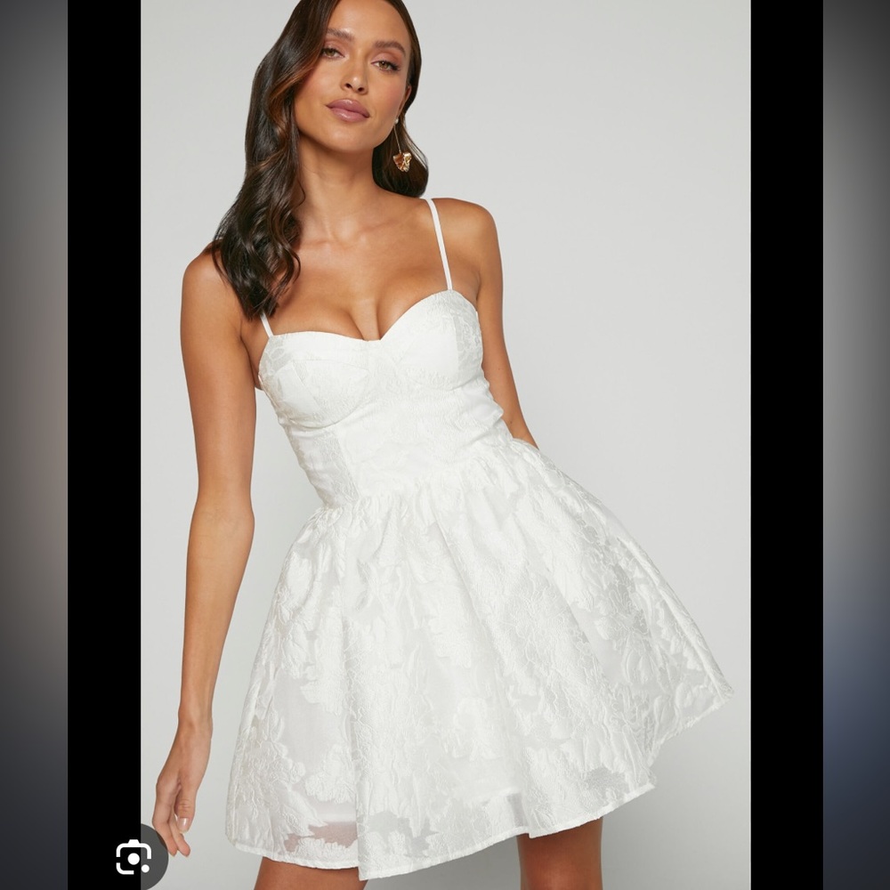 White Showpo A line Dress